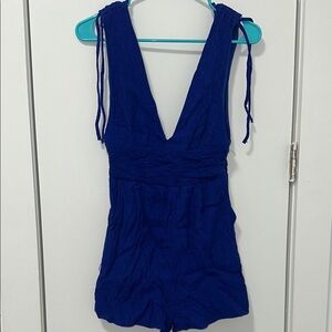 Vibrant Blue Sleeveless Romper